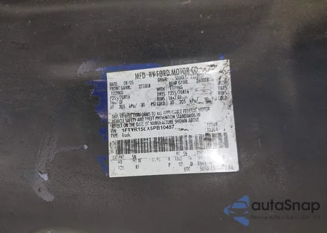 2005 Ford Ranger Edge/Xl/Xlt from USA, damaged, VIN 1FTYR15EX5PB10457